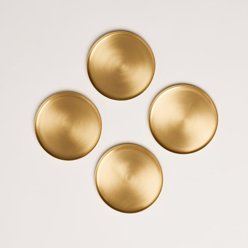 Heirloom Solid Brass Coasters Set