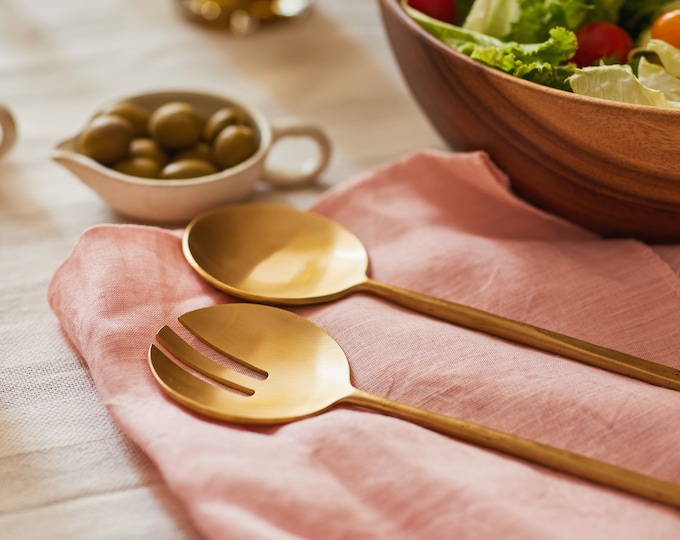 Wabi Brass Serving Utensil Set