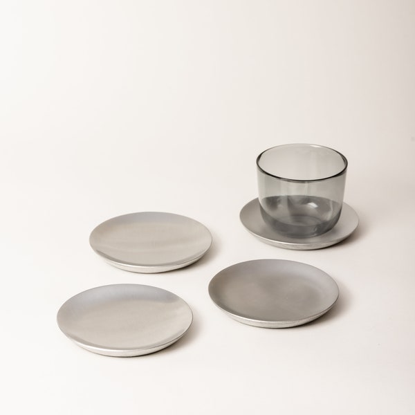 Sous-verres chromés, lot de 4