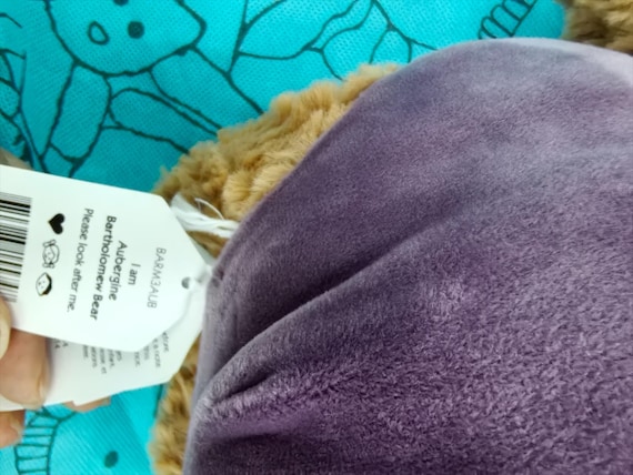 JC Bartholomew Bear Eggplant Costume Plush | Collector's Display