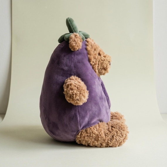 JC Bartholomew Bear Eggplant Costume Plush 30cm | Collector's