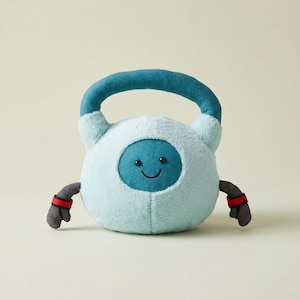 Amuseables Sports Kettlebell Plush Workout Gym Decor Stuffed Animal Gift for Kids Collectors Jellycat