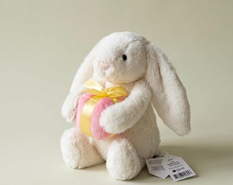 Jellycat Little Bashful Cream Bunny Plush Pre Owned Retired (8