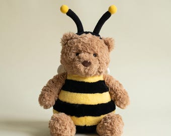 JC Bartholomew Bear Bumblebee Plush 26cm Stuffed Animal | Birthday