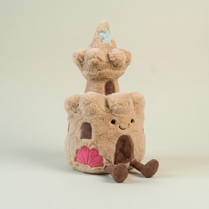 Amuseables Sandcastle Plush 29cm Beach Coastal Decor Stuffed Animal Gift for Kids Collectors Jellycat