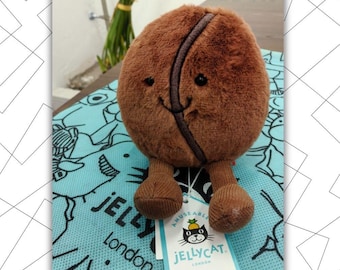 Amuseable Coffee Bean Plush 13cm Cute Mini Desk Decor Stuffed Animal Gift for Kids Collectors Jellycat