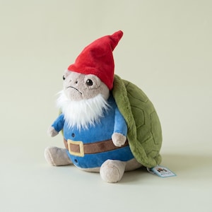 Jellycat Timmy Turtle Gnome Plush Toy Grumpy Shell Red Hat Beard Stuffed Animal