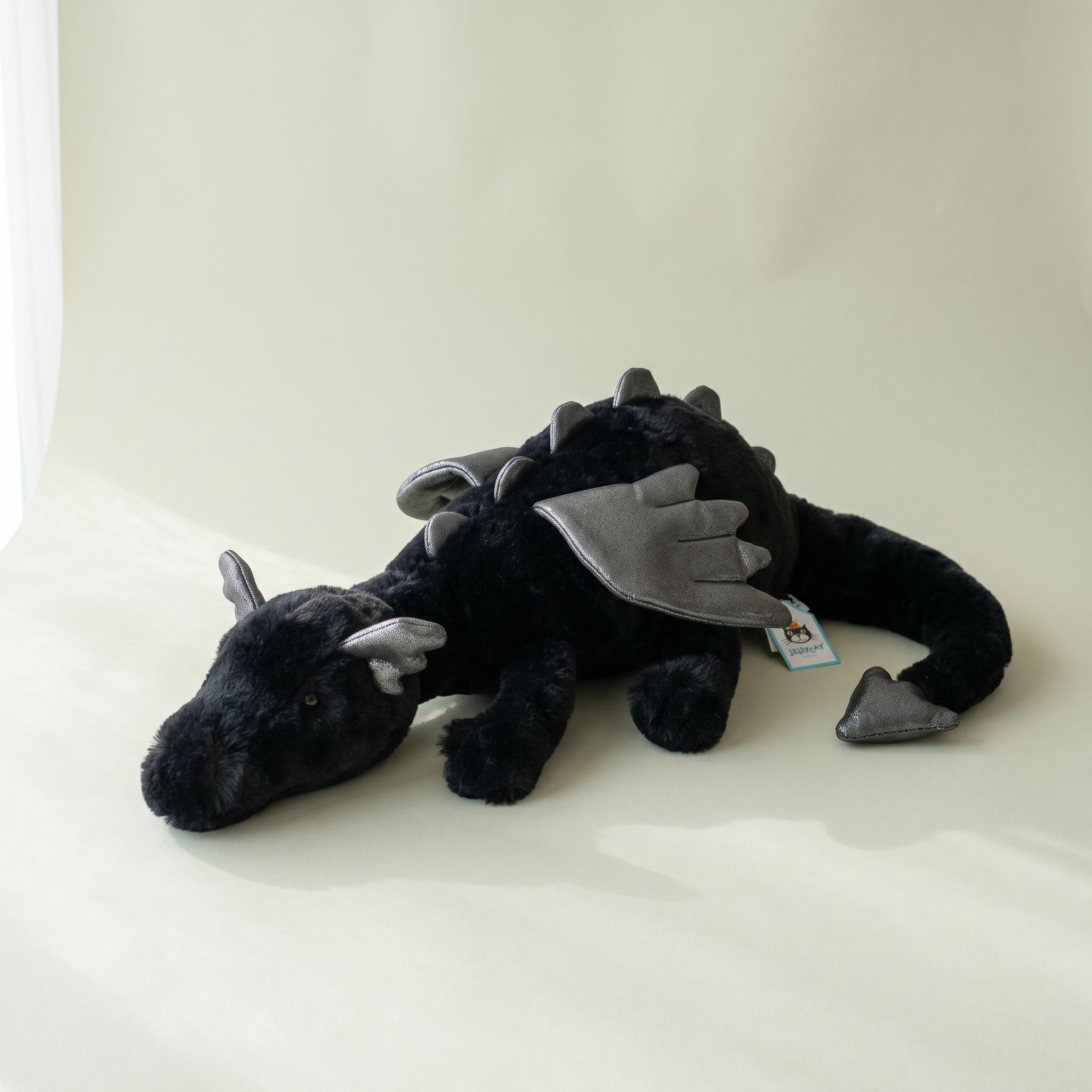 Onyx Dragon Jellycat - Etsy