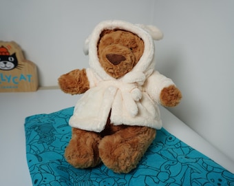 Bartholomew Bear Bathrobe Plush Teddy 26cm Cozy Stuffed Animal