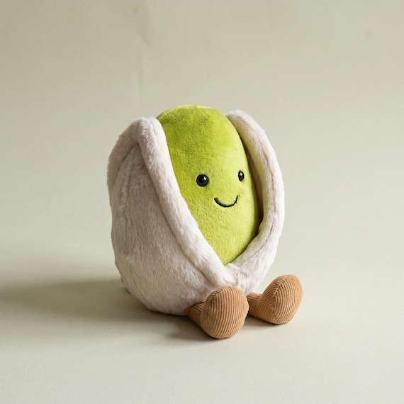 JC Pistachio Plush 14cm Soft Nut Toy With Smile | Treat Yourself