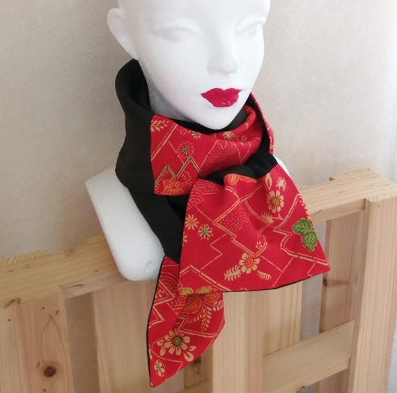 Vintage Kimono Headband Scarf: Japanese Pattern H… - image 4