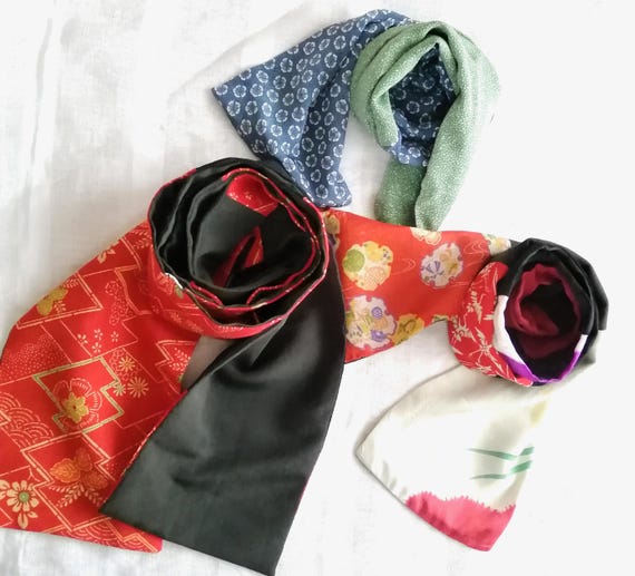 Vintage Kimono Headband Scarf: Japanese Pattern H… - image 1