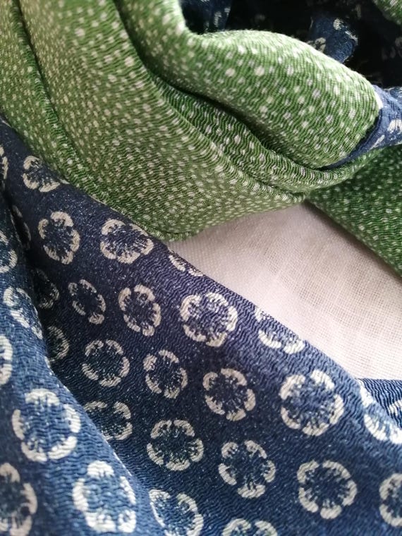 Vintage Kimono Headband Scarf: Japanese Pattern H… - image 10
