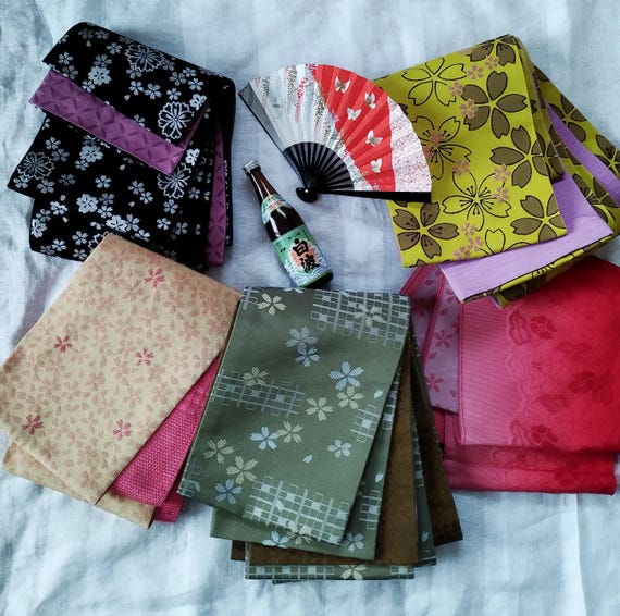 Buy Vintage Japanese Han-haba Obi, Reversible Sakura Kimono  display picture 3