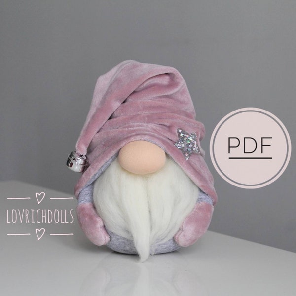 Gnome sewing pattern, tutorial patterns gonk, instruction pdf