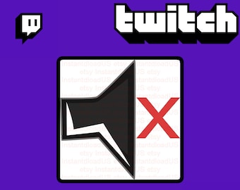 Muted | Sound Check Off Twitch Sub Loyalty Stream Emote Emoji