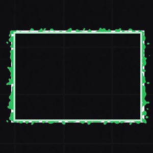 Animated - Lava Splash Live Cam Frame Border - Green