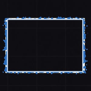 Animated - Lava Splash Live Cam Frame Border - Blue