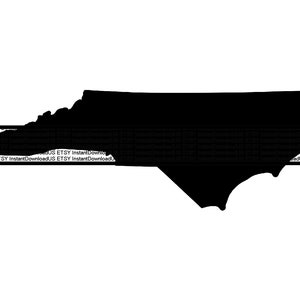 NC - North Carolina SVG File Silhouette || State