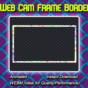 Bordure de cadre de webcam rotative couleur animée - Twitch Zoom Youtube Stream