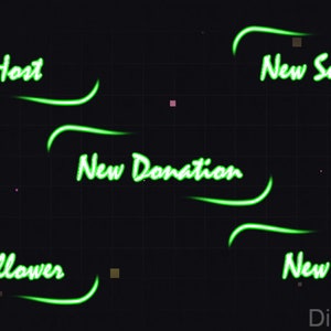 Alerts Animated Neon Pink for Twitch Youtube Stream