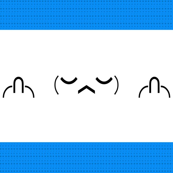 Middle Finger Text Art - Etsy