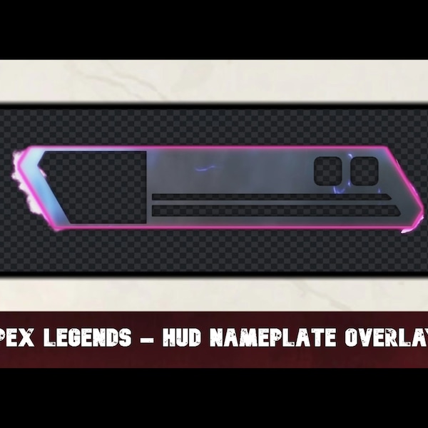 Apex Legends NamePlate Healthbar  HUD Overlay Animated - Pink