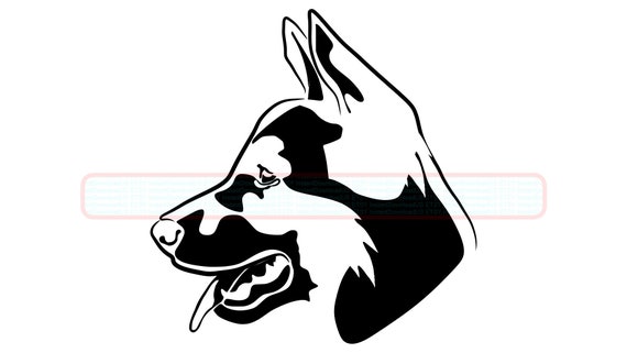 German Shepherd Dog Logo Logo || Clipart Cricut Vector