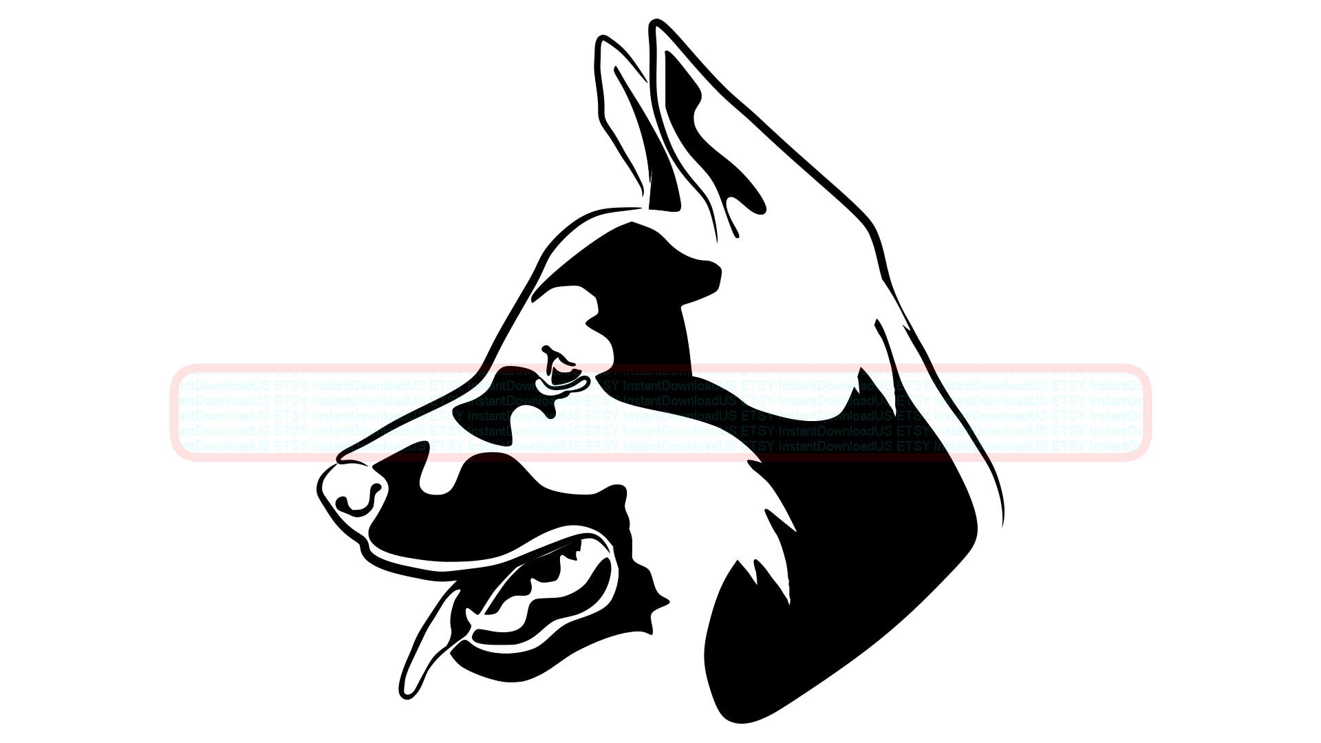 German Shepherd Dog Logo Logo || Clipart Cricut Vector