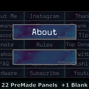 Purple &#39;Glitch&#39; Stream Twitch Panels