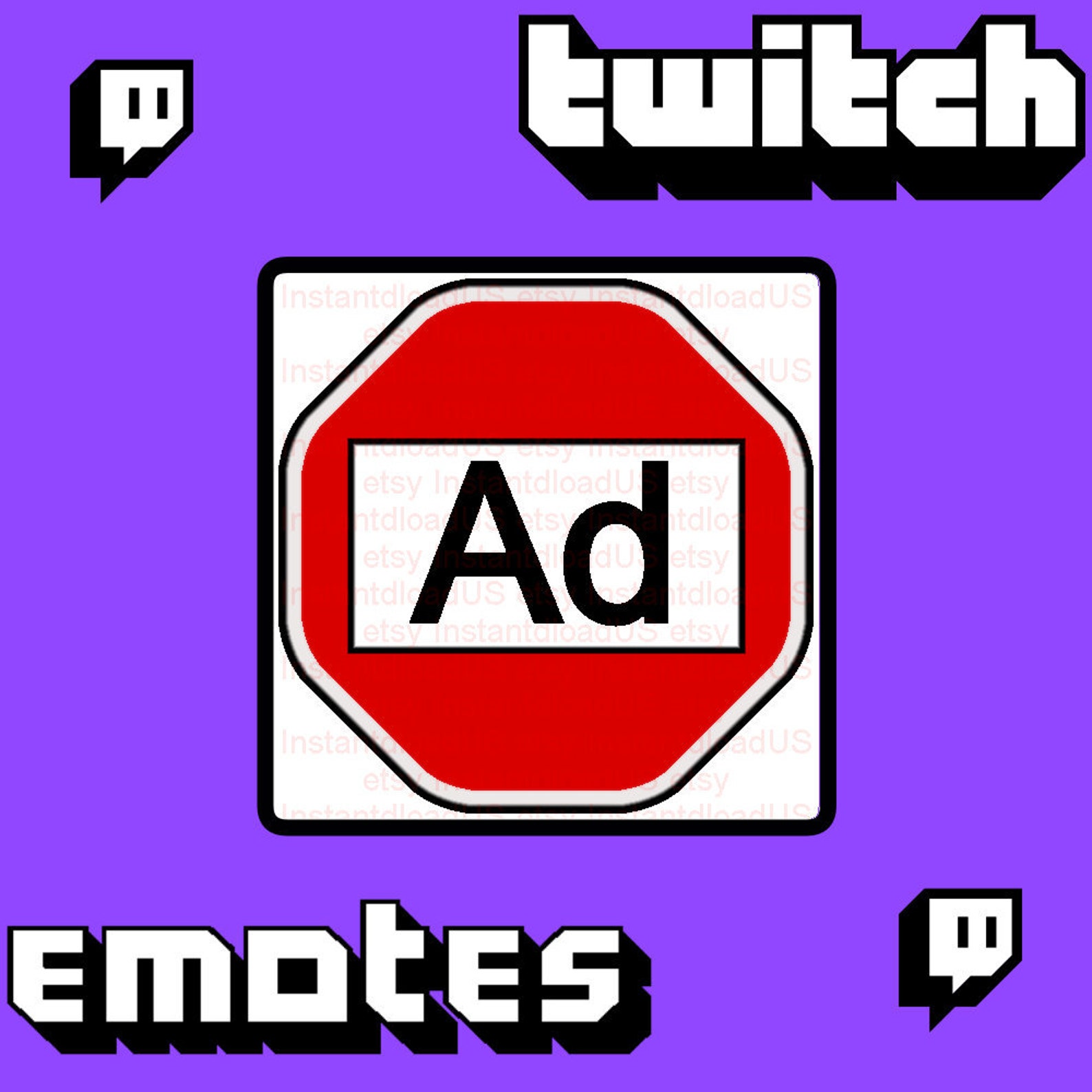 Ad Spam Twitch Sub Emote Emoji Etsy