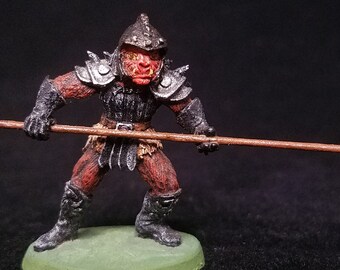 25mm Hobgoblin Monk Painted Mini (da Ral Partha 11-446 Hobgoblins) lancia Fanteria Guardia Fighter CavalierCavaliere D&D Pathfinder