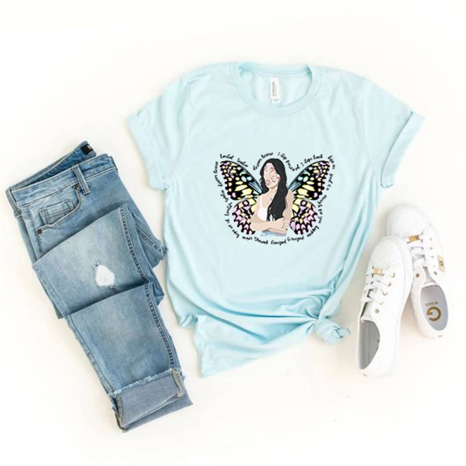 Olivia Rodrigo Shiny Pastel Butterfly Tshirt Sour Album Etsy