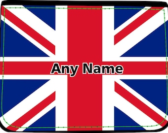 BOY/'S GIFT /& NAMED BLUE UNION JACK GB FLAG PERSONALISED GYM PE// SWIMMING BAG