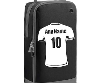 Personalised Football Shirt Print Design Boot bag School, P.E Sports Zipped Bootbag