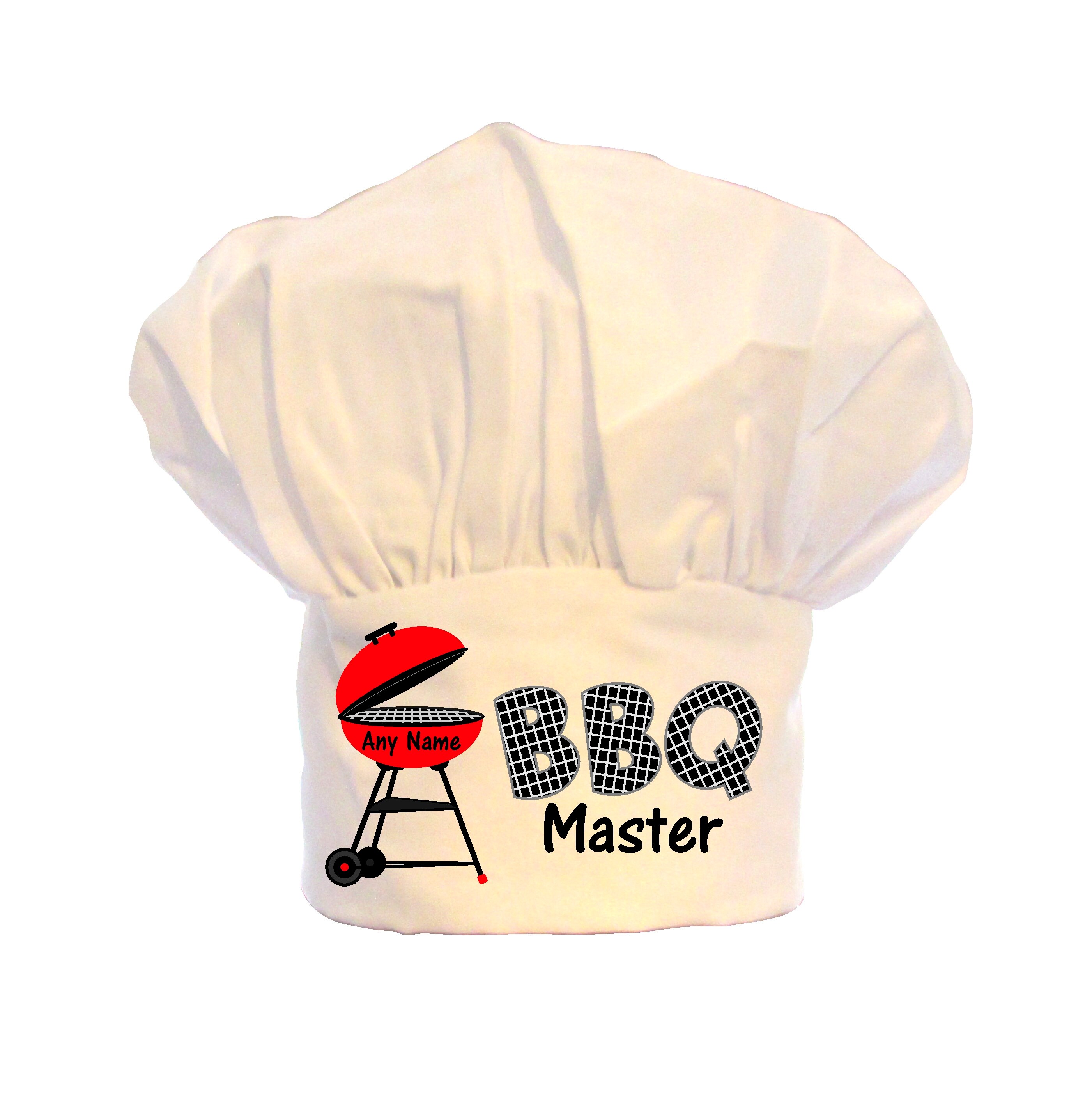 Personalised BBQ Barbecue Master Print Unisex Chefs Hat Etsy