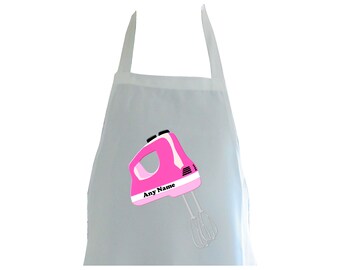 Personalised Electric Whisk Print Apron