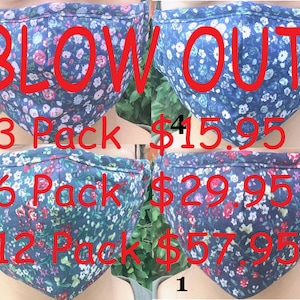 BLOW OUT Floral Flower Face Reusable,  Mask Made in USA, 100% Cotton Face Mask with Nose Wire,  Face mask with Filter Pocket - Free Shipping