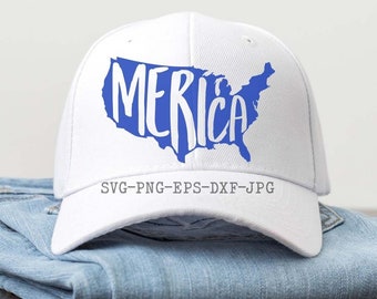 Merica SVG, USA Svg, Fourth of July Svg, Patriotic Svg, SVG files, Cricut and Silhouette Cut Files