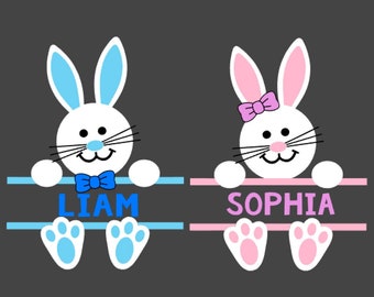 Split Bunny Svg Etsy