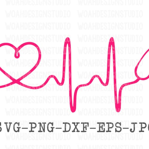 Heartbeat SVG Stethoscope SVG Etsy