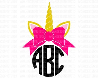 Download Unicorn Monogram Svg Etsy Yellowimages Mockups
