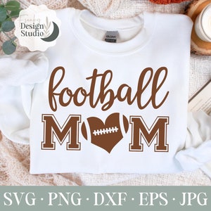 Football Mom SVG, Football Shirt SVG, Football Svg, Football Heart Svg Files, Cricut SVG, Silhouette Svg, Cutting Files