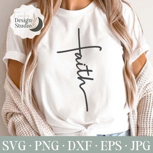 Glaube SVG, Glaube Kreuz SVG, Ostern SVG, christliche SVG, Jesus SVG, Cricut und Silhouette Cut Files