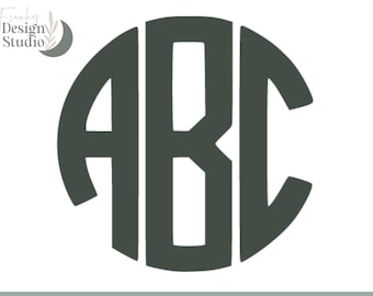 Circle Monogram Font SVG: Cricut & Silhouette Cut Files
