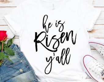 Il est Risen Y’all SVG, Easter Svg, Christian SVG, Jesus Svg, Cricut and Silhouette Cut Files, Svg Files