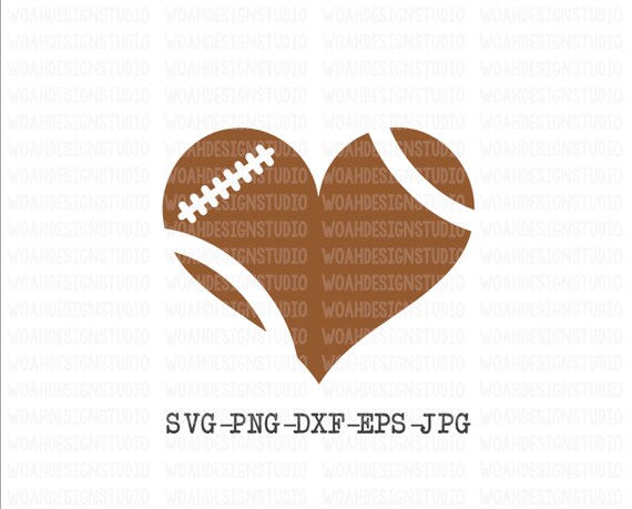 Football Heart SVG Football Heart SVG Football Svg Svg - Etsy