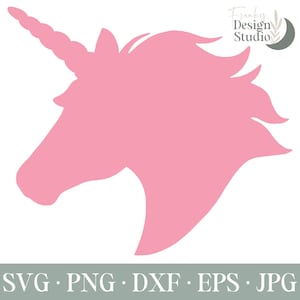Einhorn Kopf SVG, Einhorn SVG, SVG-Dateien, Cricut SVG, Silhouette svg, Schneidedateien