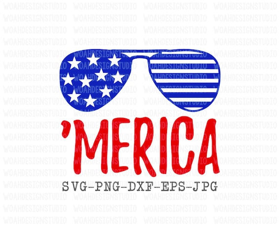 Download Merica Svg Fourth Of July Svv Sunglasses Svg Svg Files Etsy