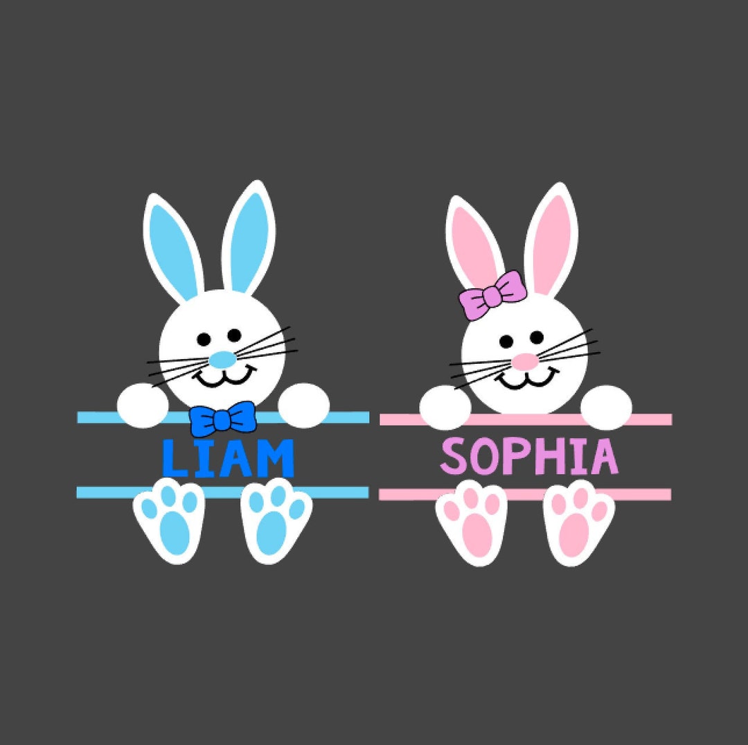 Easter Bunny SVG, Easter Bunny Split SVG, Cutting Files for Silhouette